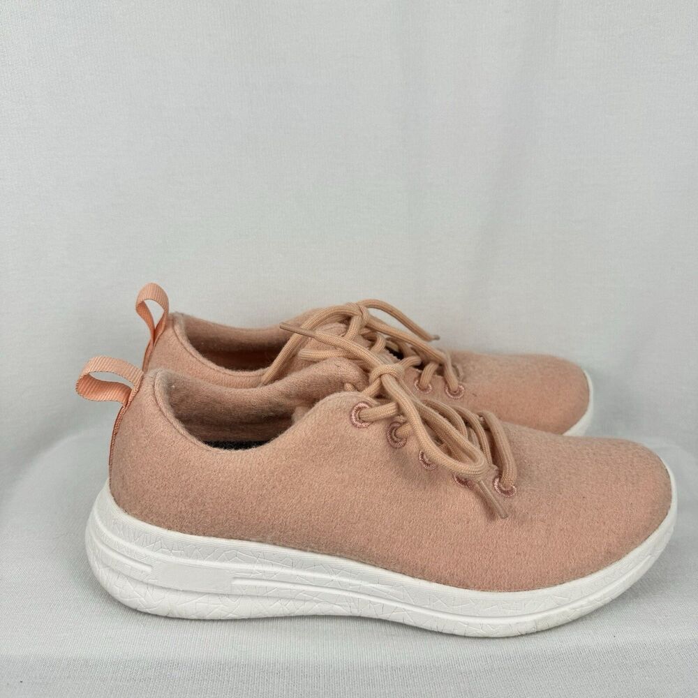 FreeShield Peach Pink Wool Blend Walking Shoes Womens 6.5 Casual Lace-Up Sneaker - Picture 6 of 10